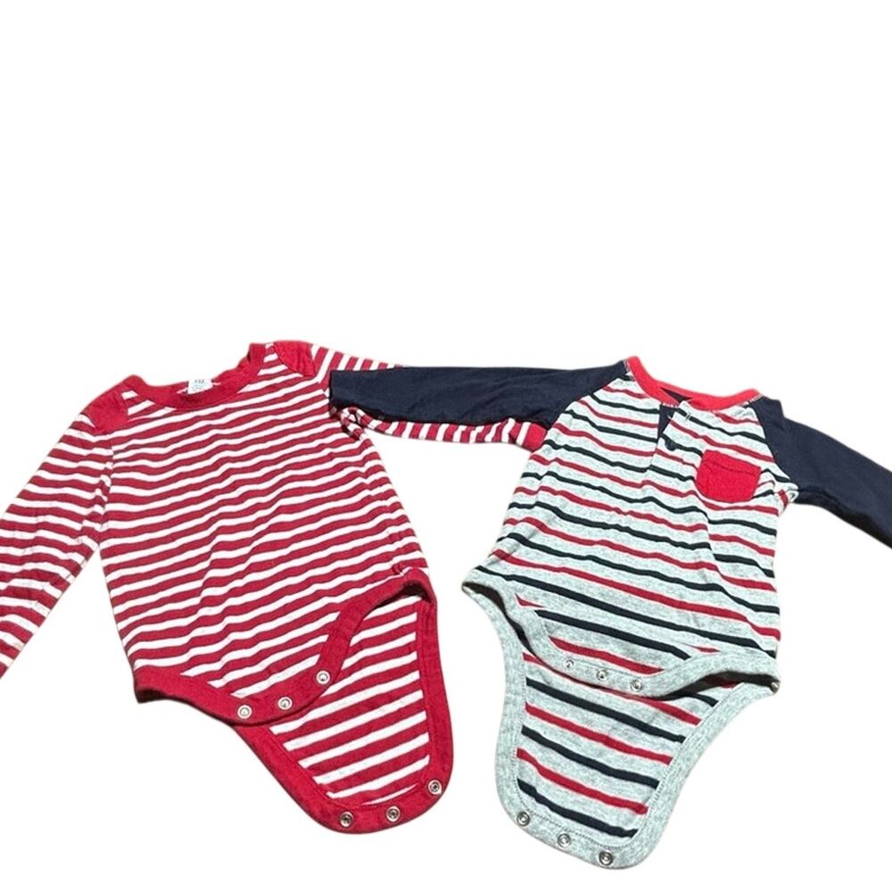 Gap baby set of 2 long sleeve bodysuits size 12-18 months nwot